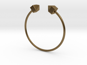 2 Houses Bracelet Medium Size D=65mm in Natural Bronze: Medium