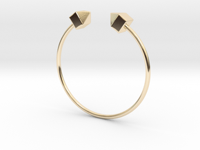 2 Houses Bracelet Medium Size D=65mm in 14K Yellow Gold: Small
