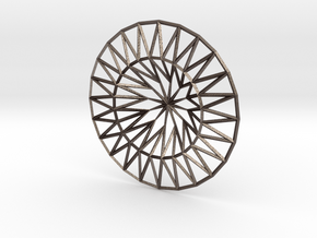 Low Poly Sink Strainer in Polished Bronzed Silver Steel