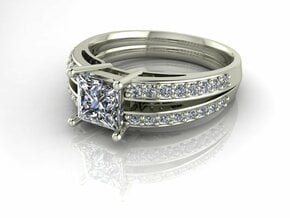 Classic Solitaire 5 NO STONES SUPPLIED in Fine Detail Polished Silver