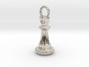 Queen Pendant/Keychain in Platinum