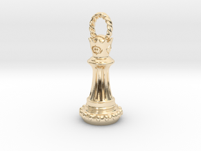Queen Pendant/Keychain in 14k Gold Plated Brass