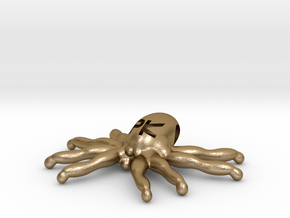 The Parallelkeller "Spider-Kraken" pendant in Polished Gold Steel