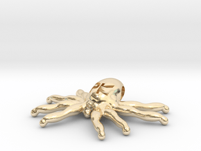 The Parallelkeller "Spider-Kraken" pendant in 14k Gold Plated Brass