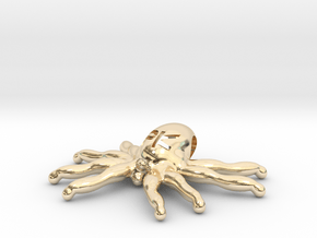 The Parallelkeller "Spider-Kraken" pendant (larger in 14k Gold Plated Brass