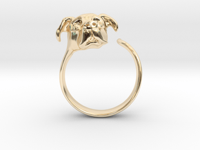 Truffles the Dog in 14k Gold Plated Brass