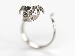Truffles the Dog in Fine Detail Polished Silver