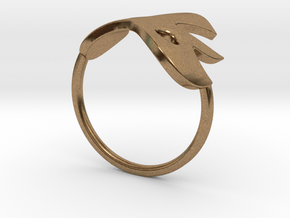 Deco Ring 13mm UK C 1/2 US 1 3/4 in Natural Brass