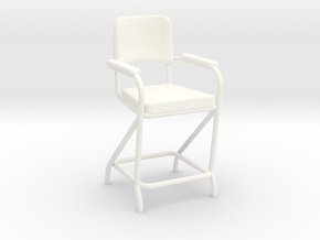 Billiard Chair in White Processed Versatile Plastic