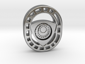 Rotary Engine Keychain in Natural Silver