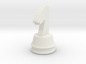 Courier chess Knigt in White Natural Versatile Plastic