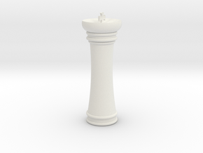Courier chess King in White Natural Versatile Plastic