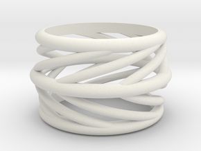 Silvia Swirl Ring in White Natural Versatile Plastic: 6 / 51.5