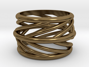 Silvia Swirl Ring in Polished Bronze: 6 / 51.5
