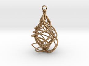 Sabella Swirl Necklace in Polished Brass