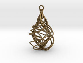 Sabella Swirl Necklace in Polished Bronze