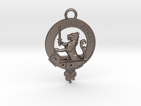 Clan MacDuff key fob in Polished Bronzed Silver Steel