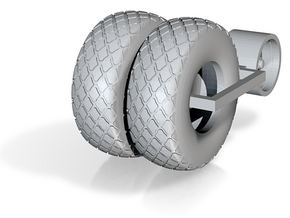 1/64 24.5-32 Diamond Tire And Wheel Assy in Tan Fine Detail Plastic