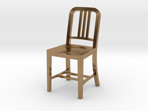 1:24 Metal Chair in Natural Brass