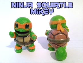 Ninja Squirtle, Mikey in Glossy Full Color Sandstone