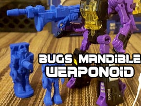 Bugs Mandible Transforming Weaponoid Kit (5mm) in Blue Processed Versatile Plastic