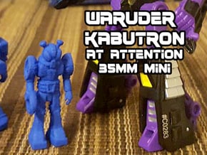 Waruder, Kabutron Type, at attention 35mm Mini in Blue Processed Versatile Plastic