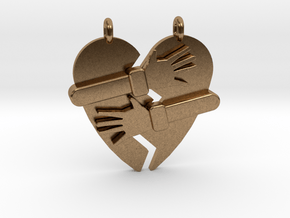 Hold My Heart Pendant (Two-Piece) in Natural Brass