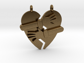 Hold My Heart Pendant (Two-Piece) in Natural Bronze