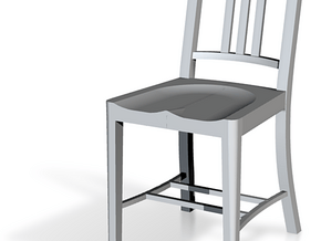 1:12 Metal Chair in Tan Fine Detail Plastic