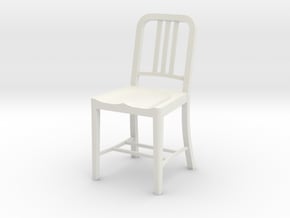 1:12 Metal Chair in White Natural Versatile Plastic
