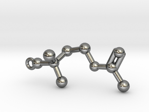 Acetylcholine Molecule Necklace in Polished Silver