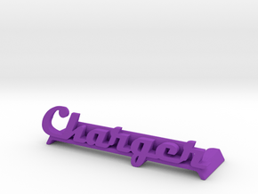 Charger Desktop Picture Holder in Purple Processed Versatile Plastic