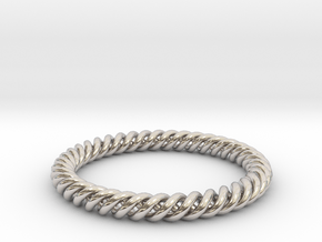 Bracelet FGH Large in Rhodium Plated Brass