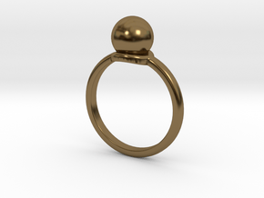 Ring Sphere in Polished Bronze: 6 / 51.5