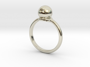 Ring Sphere in 14k White Gold: 6 / 51.5