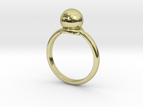 Ring Sphere in 18k Gold Plated Brass: 6 / 51.5