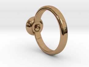 Torus Ring in Polished Brass: 6 / 51.5