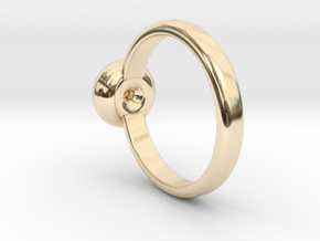 Torus Ring in 14k Gold Plated Brass: 6 / 51.5