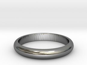 Wedding Band (classic ring)  in Fine Detail Polished Silver: 6 / 51.5