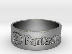 Fantastic Four Title Engraved Size 12 in Natural Silver: 12 / 66.5