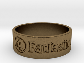 Fantastic Four Title Engraved Size 12 in Natural Bronze: 12 / 66.5