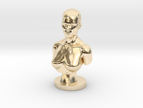 Non-scale Sci-Fi Robotic Assistant Bust Statue in 14k Gold Plated Brass