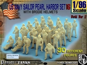 1-96 US Navy Pearl Harbor Set 16 in Tan Fine Detail Plastic