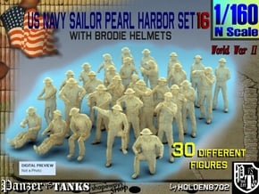 1-160 US Navy Pearl Harbor Set 16 in Tan Fine Detail Plastic