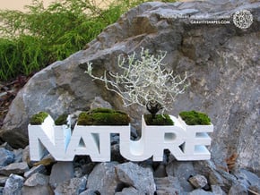 "NATURE" Planter V1.0. (14 cm or 22 cm) in White Natural Versatile Plastic: Small