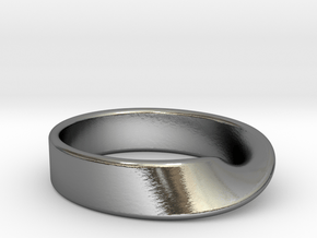 Moebius Strip ring in Polished Silver: 7 / 54