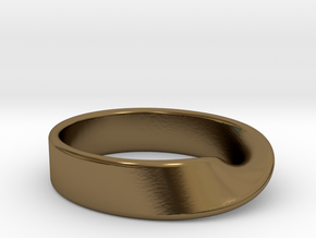 Moebius Strip ring in Polished Bronze: 7 / 54