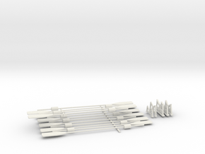 1/32 Paddels & Cradles SET in White Natural Versatile Plastic