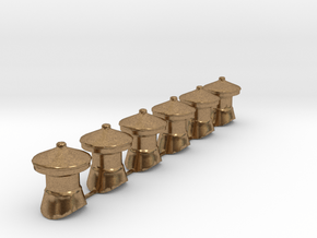 QR Vent Curved Roof X 6 in Natural Brass: 1:64 - S
