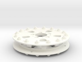 1/10 RC Car Wheel Hutchinson Caps v.2 in White Processed Versatile Plastic